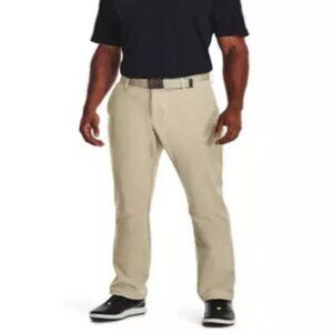 Under Armour Men's Tech Golf Pants Khaki Cream 38x30 Stretch